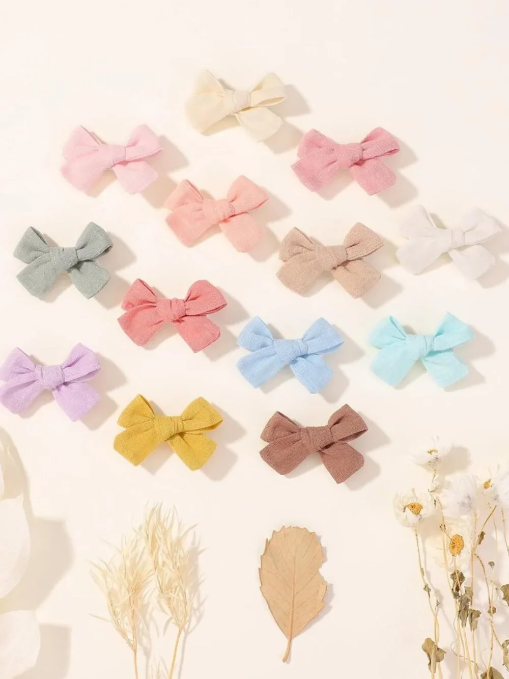 40pcs Mini Lined Hair Clips for Babies, Toddlers & Girls - Colorful Tiny Bows